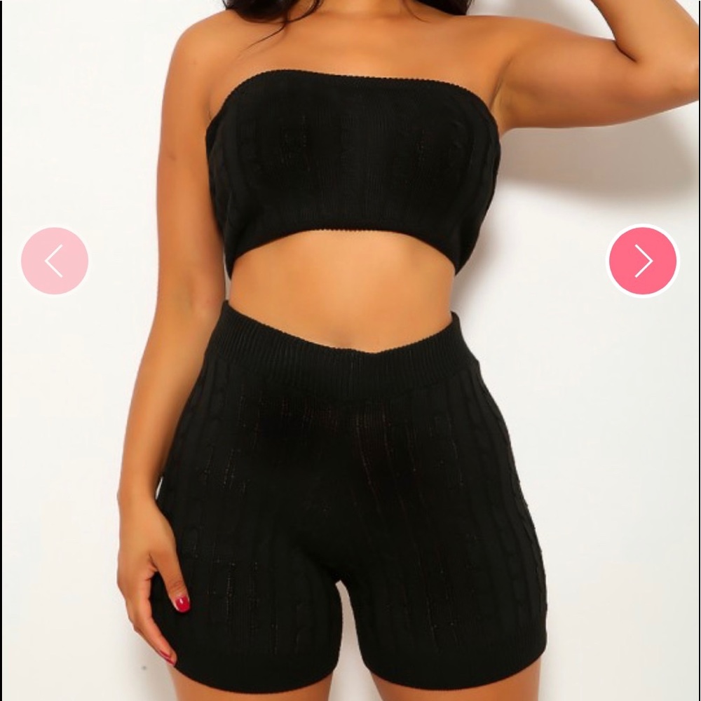 Black Knit Two Piece *